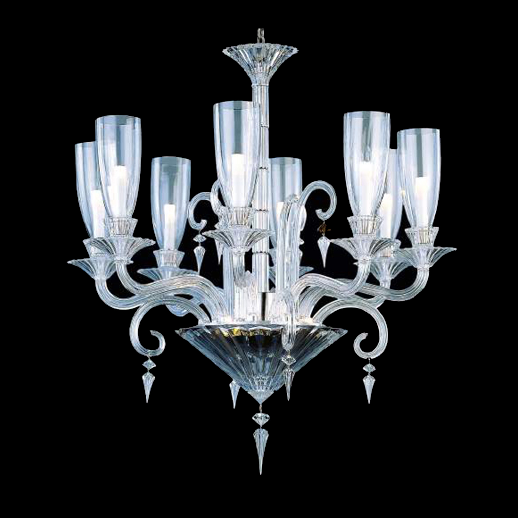 Люстра на 8 свечей с плафонами 102 x 90см серии Mille Nuits Baccarat