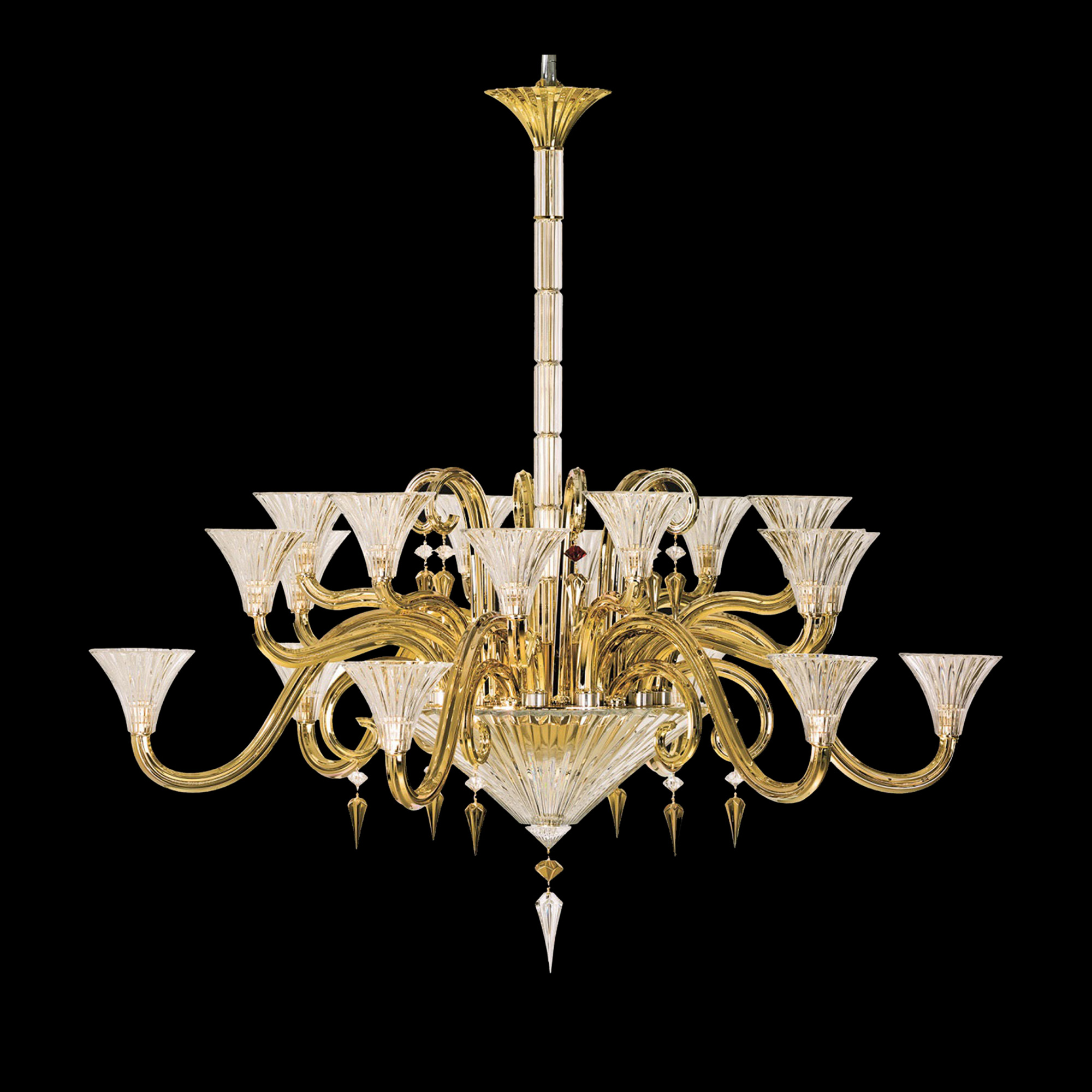 Люстра на 18 свечей "Золотой" 124 x 126см серии Mille Nuits Or Baccarat