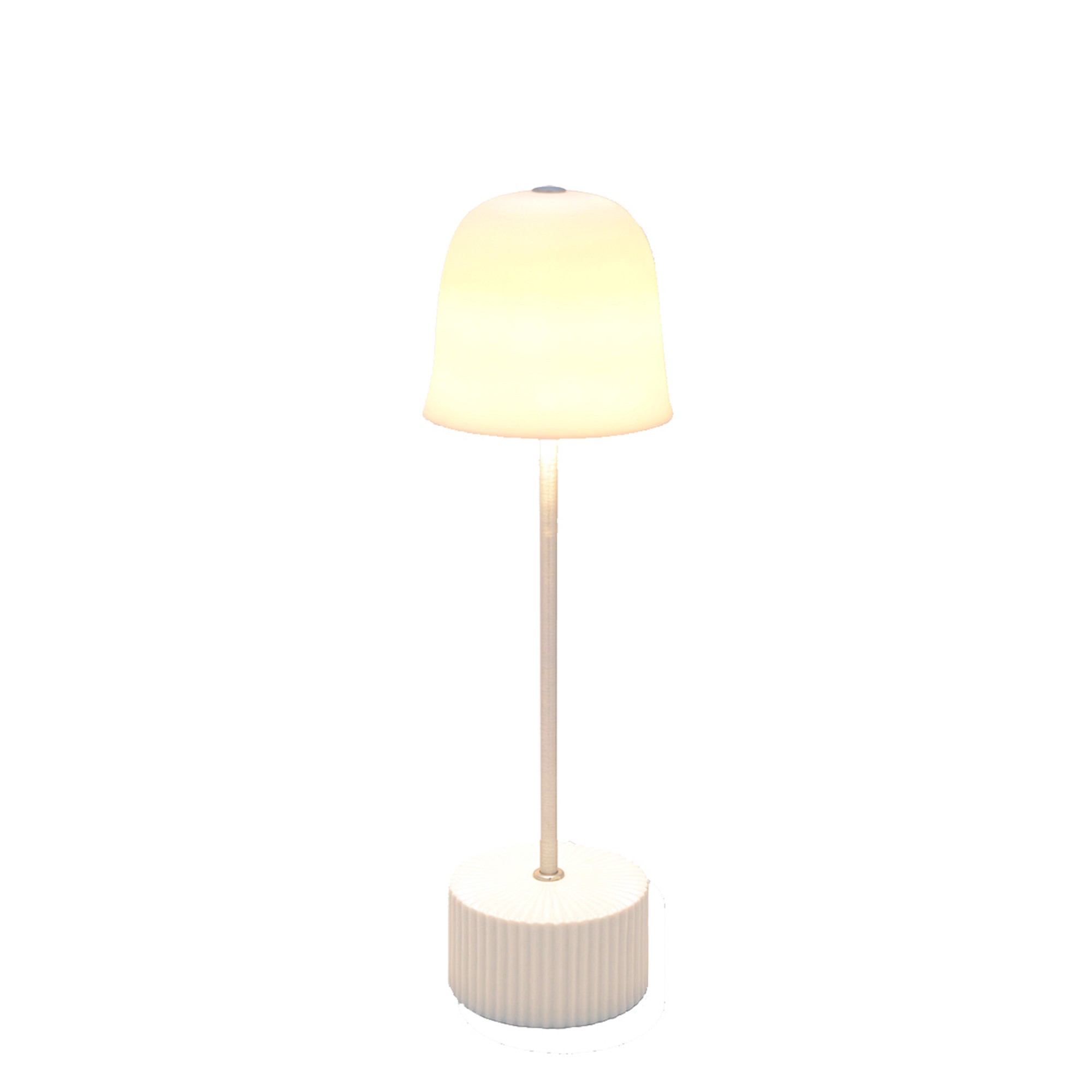 Лампа настольная "Plisse Blanc" 34см от Cordouan Campanule Bernardaud