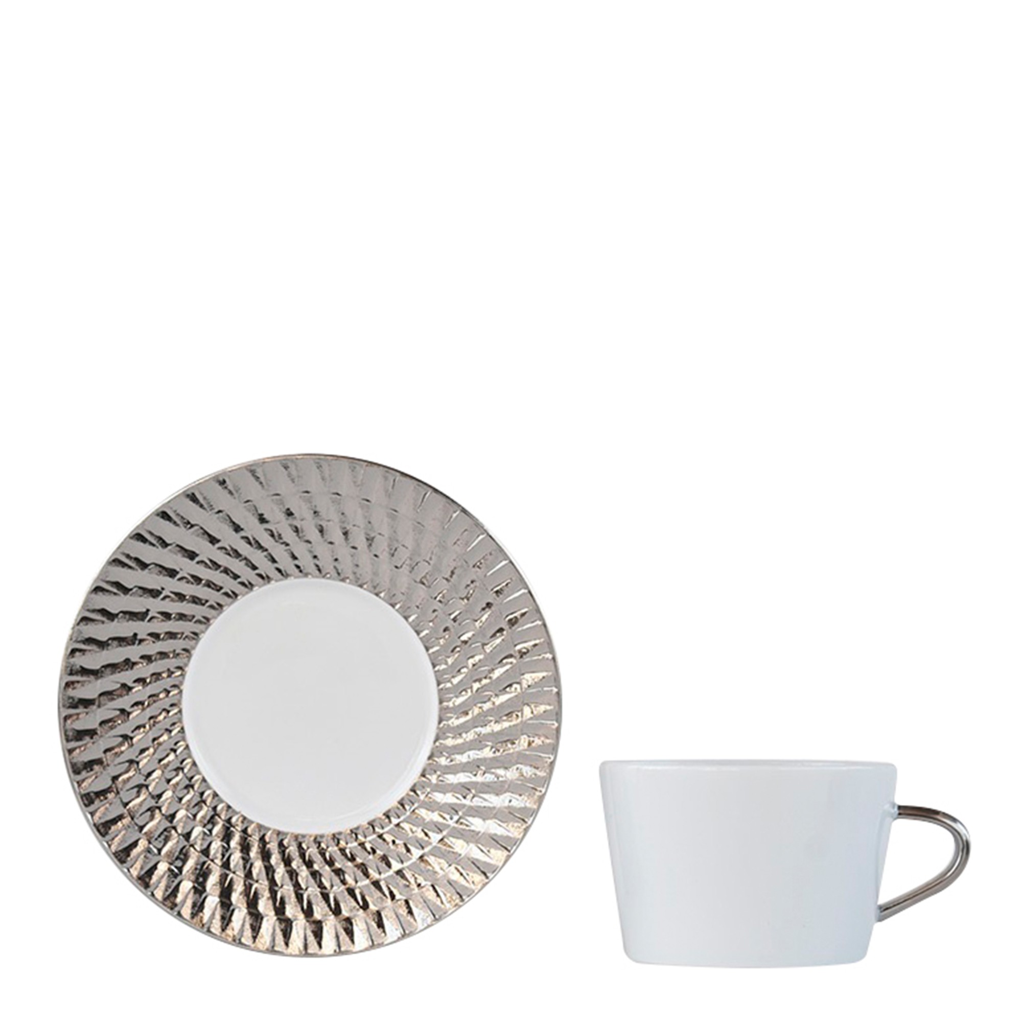 Чашка чайная с блюдцем 150мл от Twist Platine Bernardaud