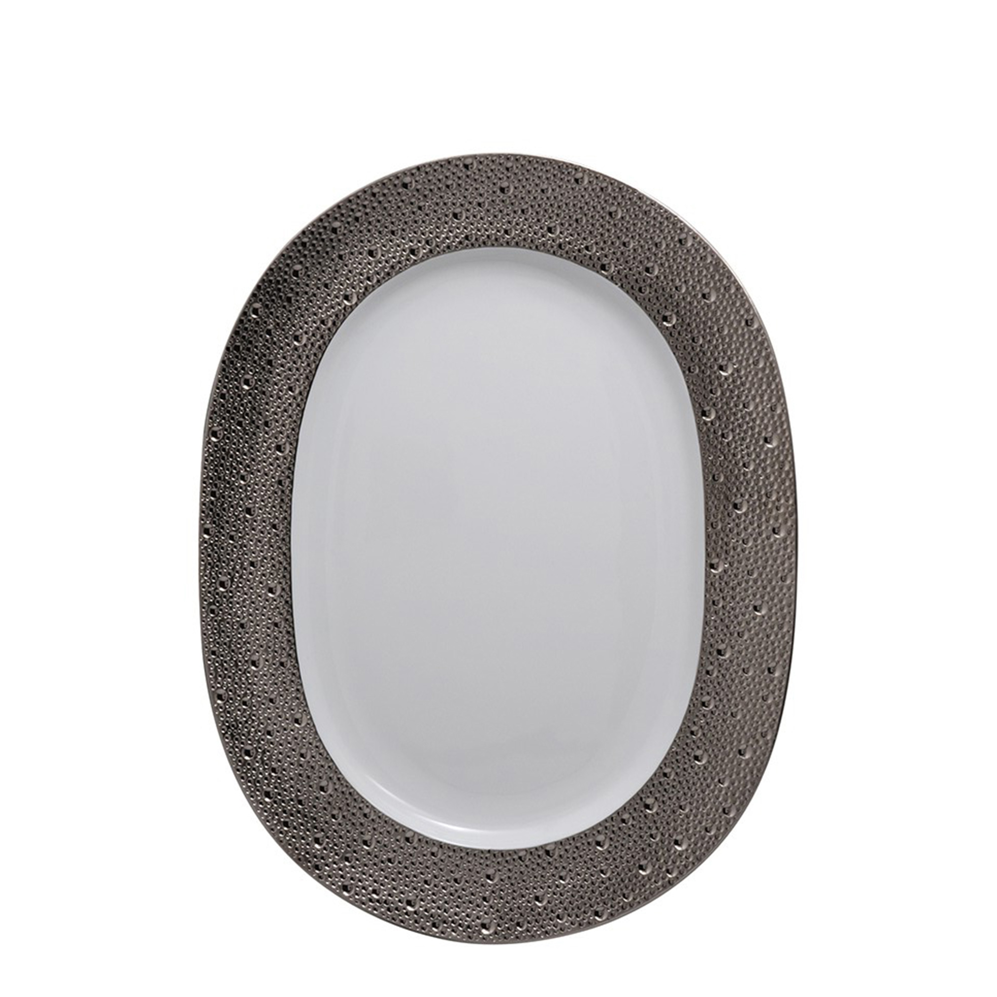 Блюдо овальное 35см серии Ecume Platine Bernardaud