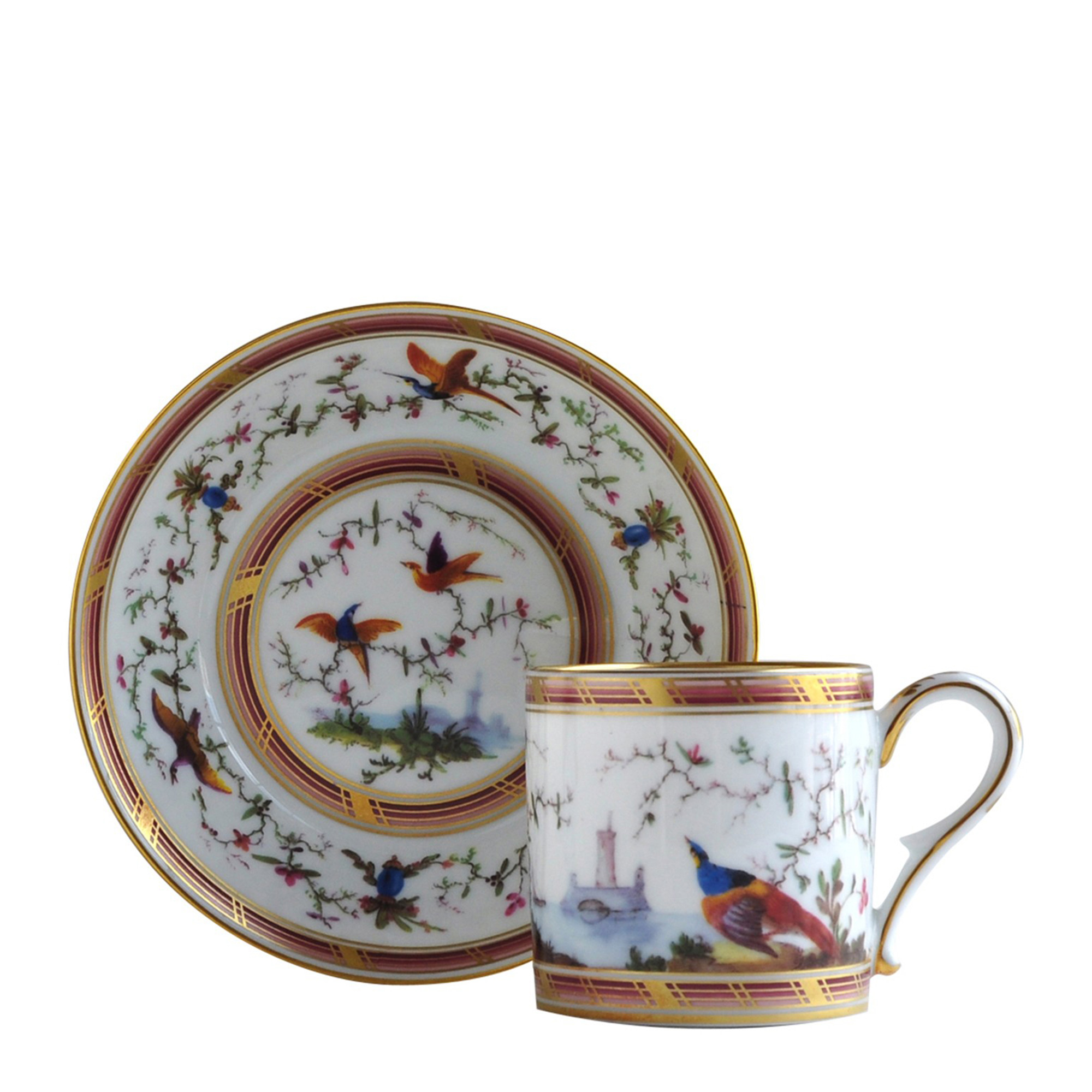 Чашка с блюдцем от Historic Cups "Paysage Aux Oiseaux" Bernardaud