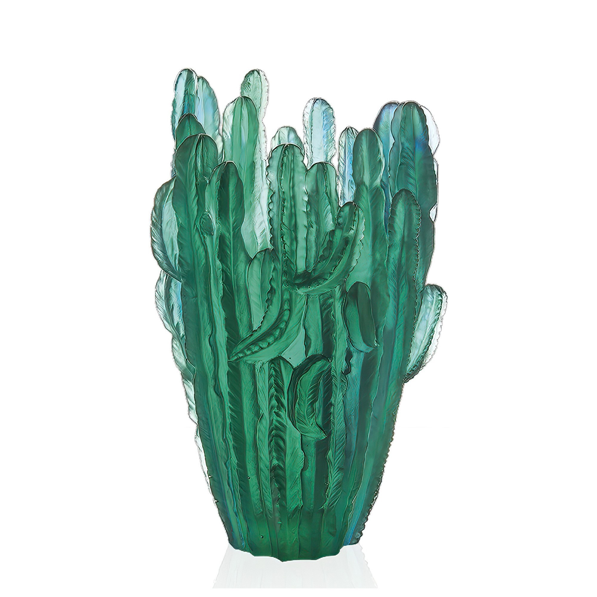 Ваза "Зеленый" 41см от Jardim de Cactus (Нумерованная серия) Daum