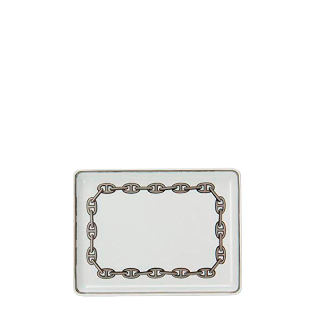 Тарелка для суши 16x12см серии Chaine d'Ancre "Platine" Hermes
