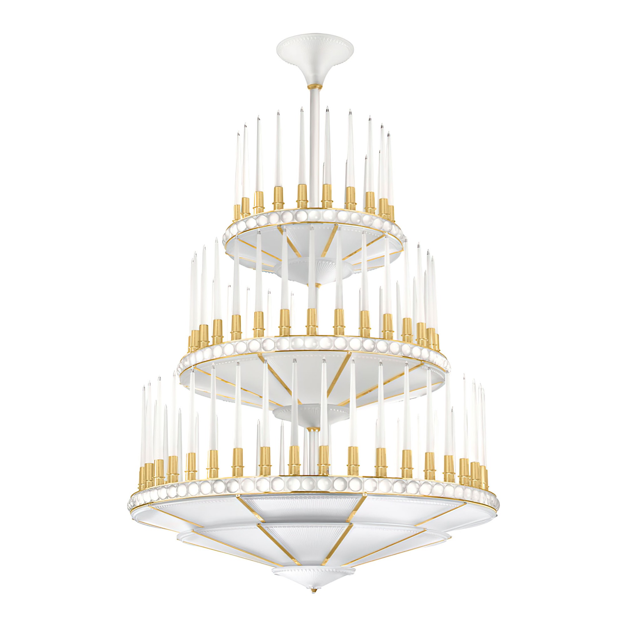 Люстра (3 уровня) "Позолоченный" 218х134см серии Perles (Нумерованная серия) Lalique