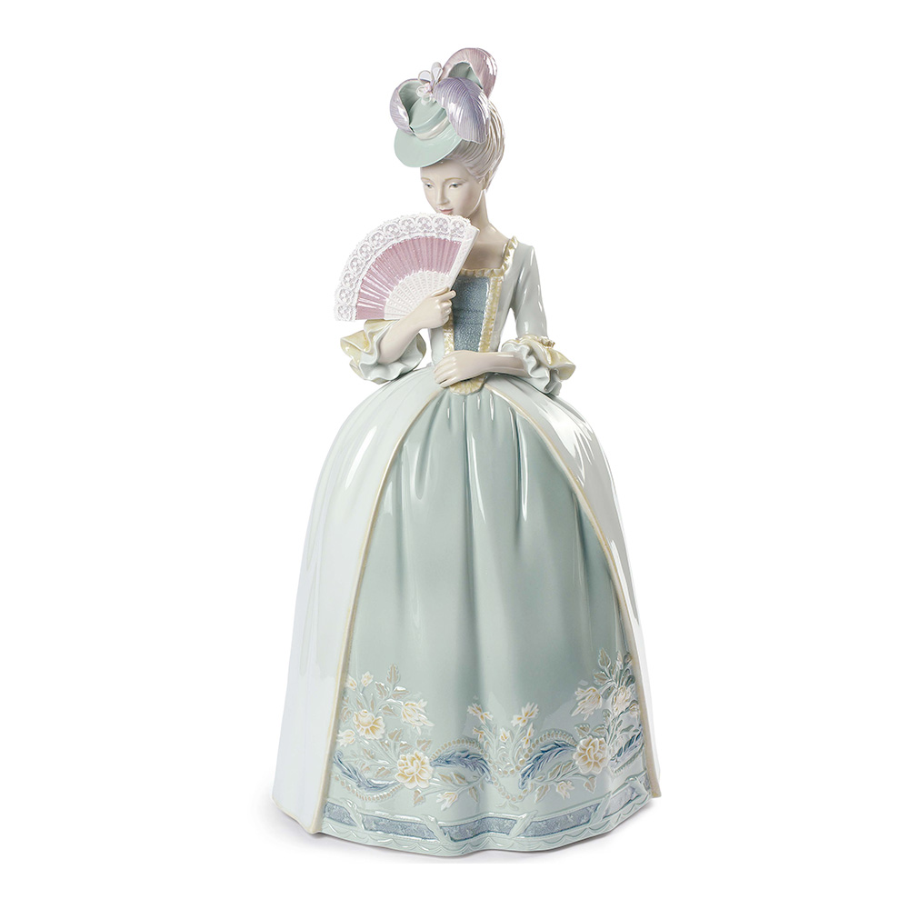 Статуэтка "Фарфоровые поцелуи (синий)" 63 x 30см серии Romanticism "Ladies" Lladro