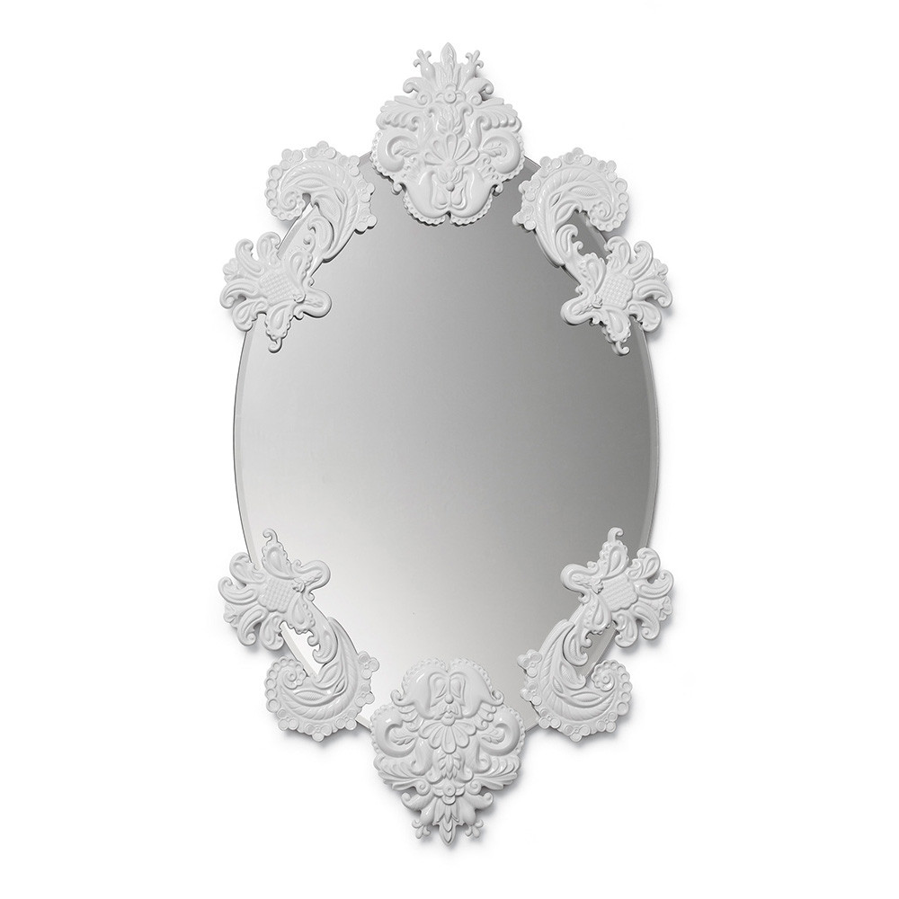 Зеркало овальное без рамки (белый) 92 x 53см от Mirrors Lladro