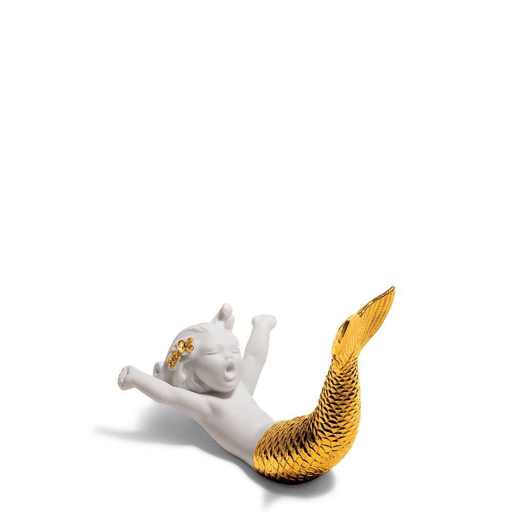 Статуэтка "Морское пробуждение (золотой Re-Deco)" 10 x 14см от Myths & Legends Lladro