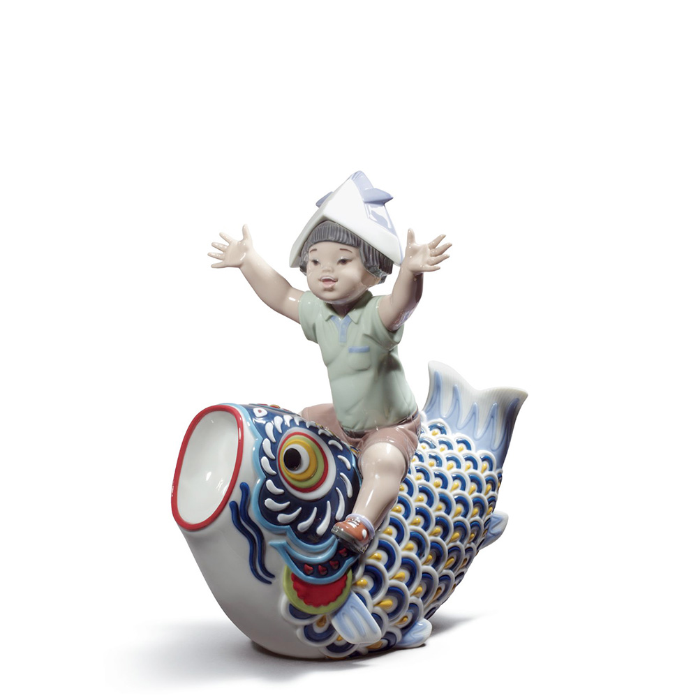 Статуэтка "Счастливый день мальчика" 27 x 18см серии Childhood & Fairy Tales "Sweet Moments" Lladro