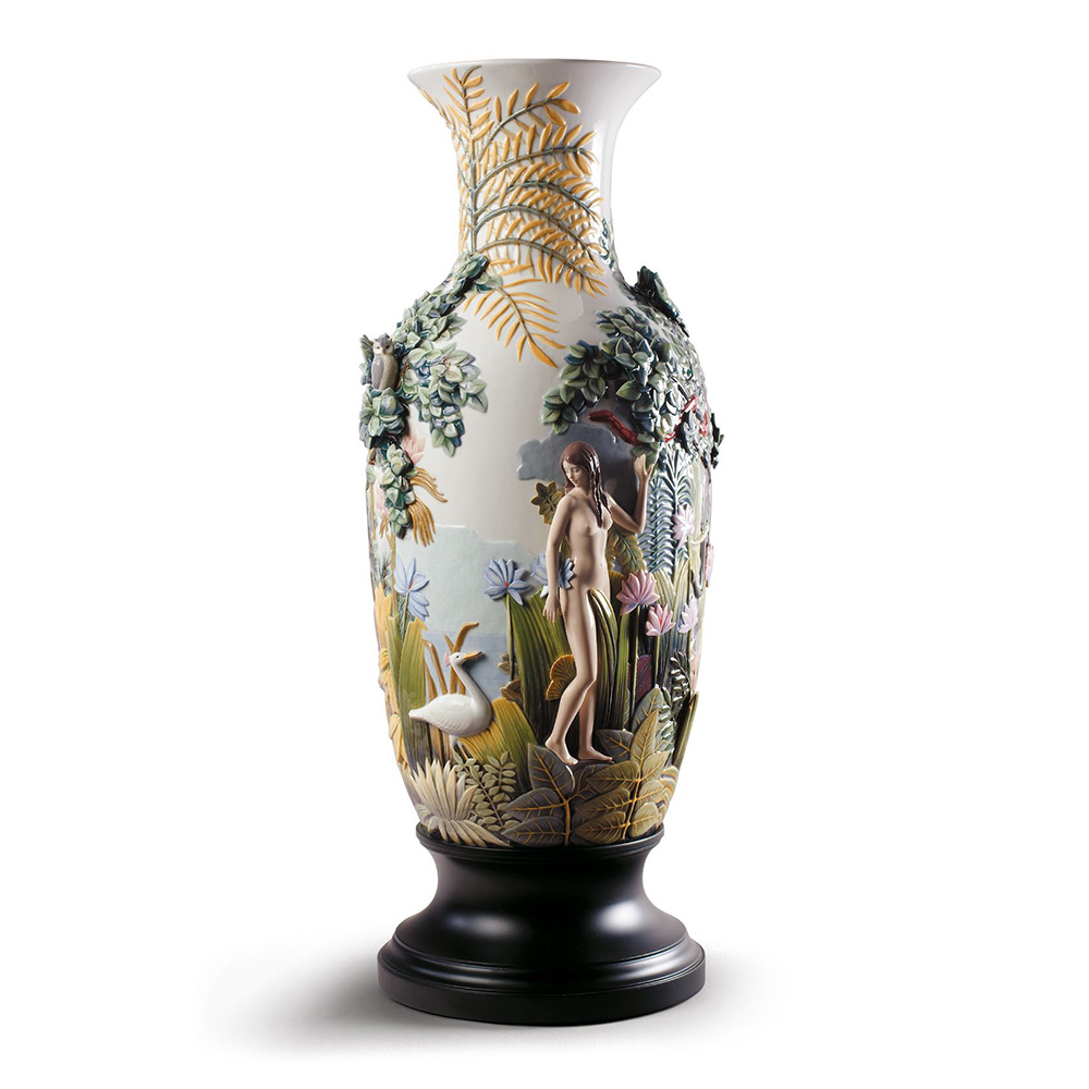 Ваза "Райский сад (Адам и Ева)" 90 x 38см от High Porcellaine Lladro