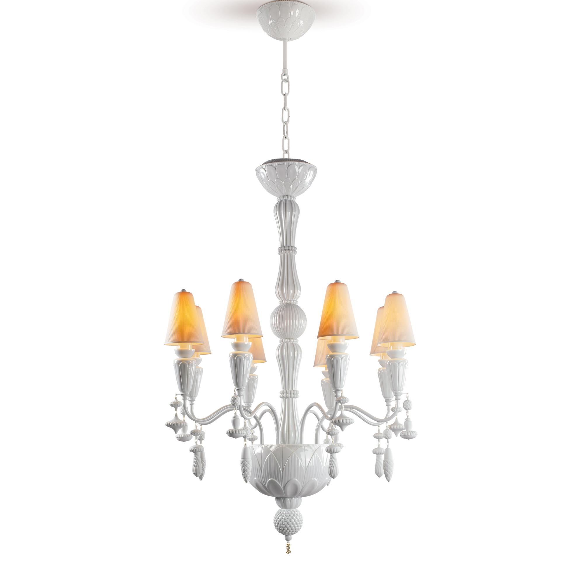 Люстра на 8 свечей (белый) 105 х 70см серии Ivy & Seed Lladro