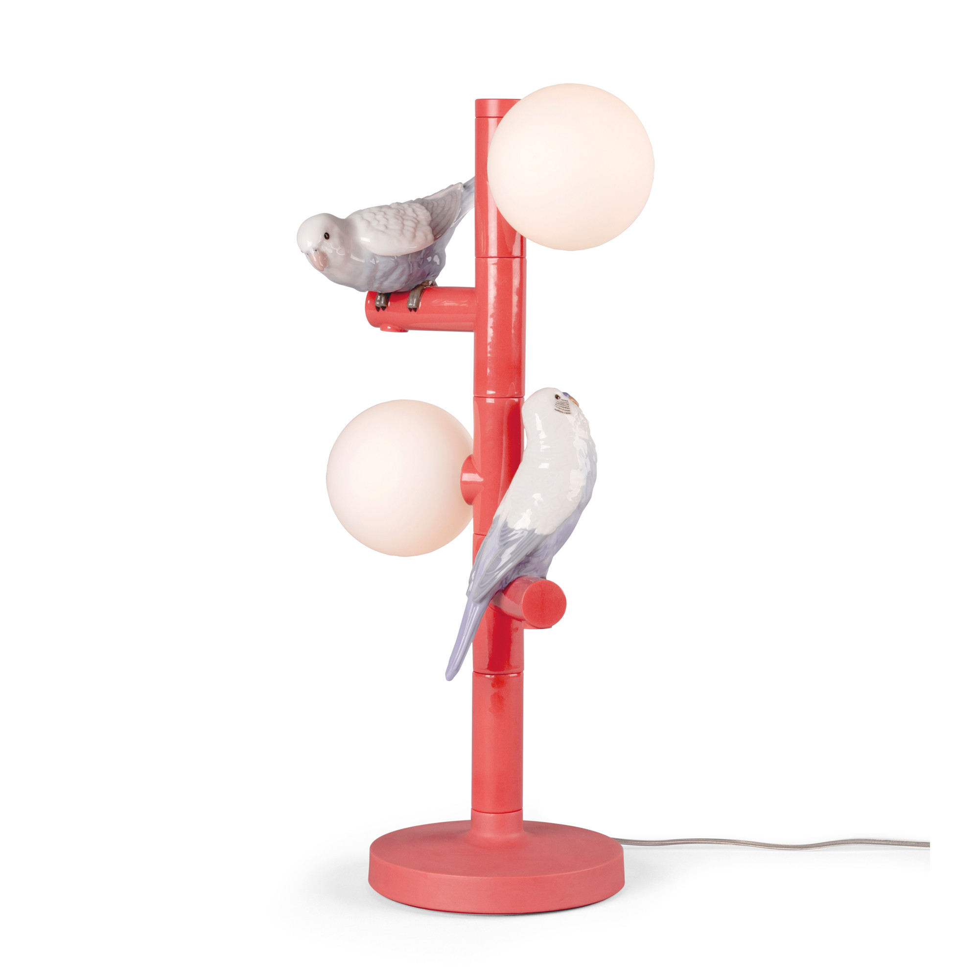 Лампа настольная "Попугай (красный / белый / серый)" 45 х 20см серии The Parrot Party Lladro