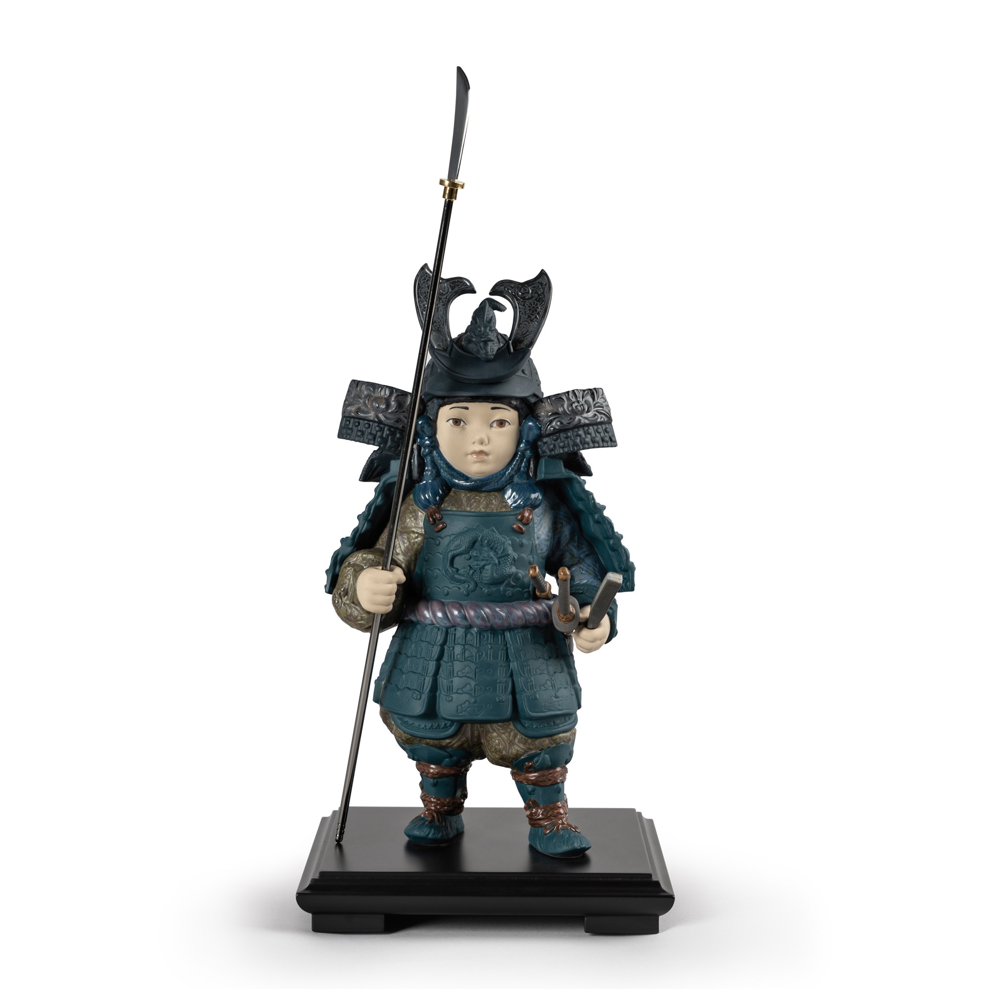 Статуэтка "Мальчик-самурай (Синий)" 46 х 20см от World Cultures "Japanese Traditions" Lladro