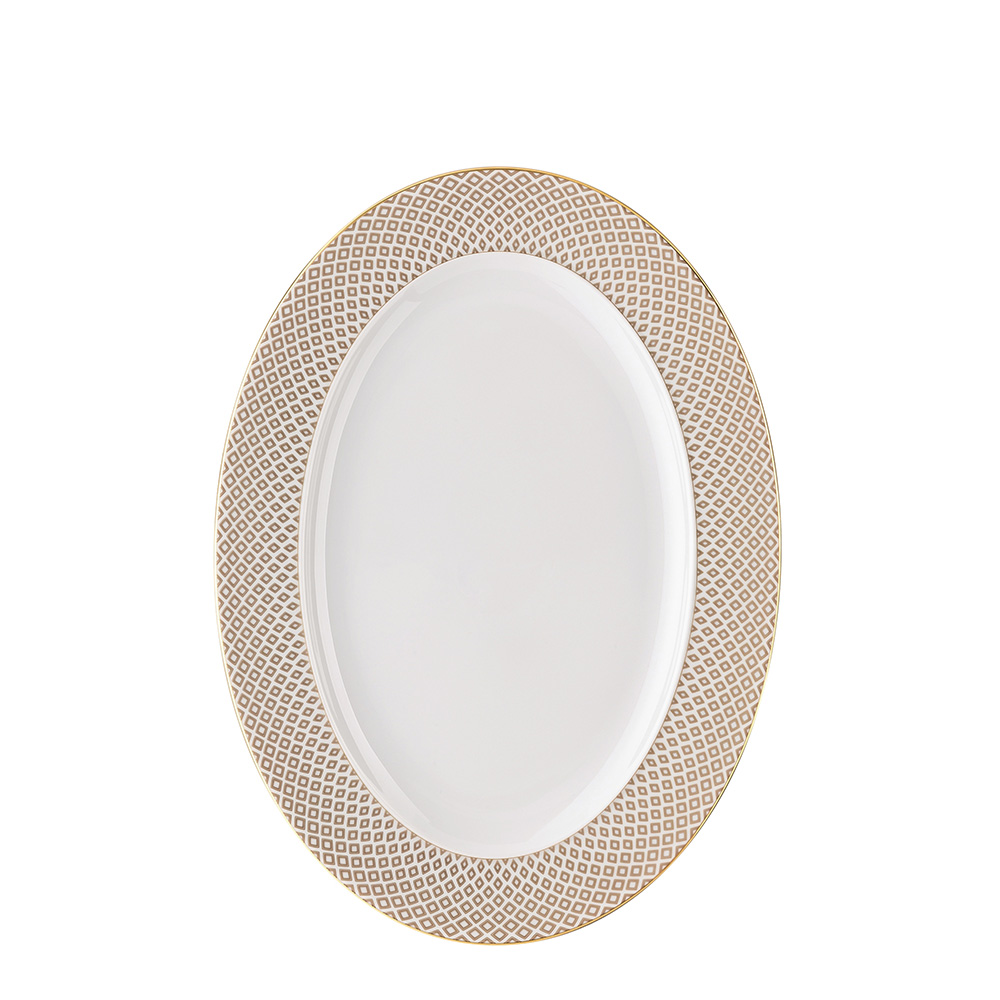 Блюдо овальное 34см от Francis Carreau Beige Rosenthal