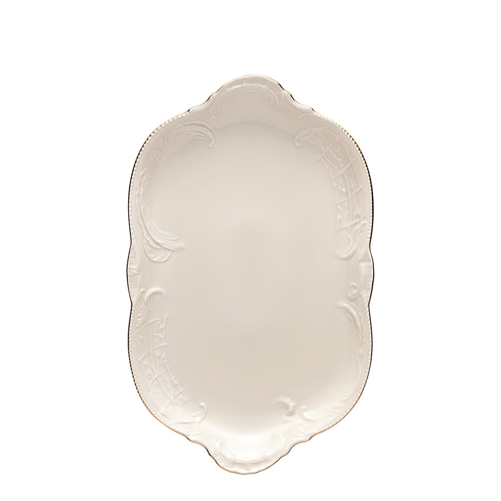 Блюдо овальное 38см серии Sanssouci Elfenbein Gold Rosenthal