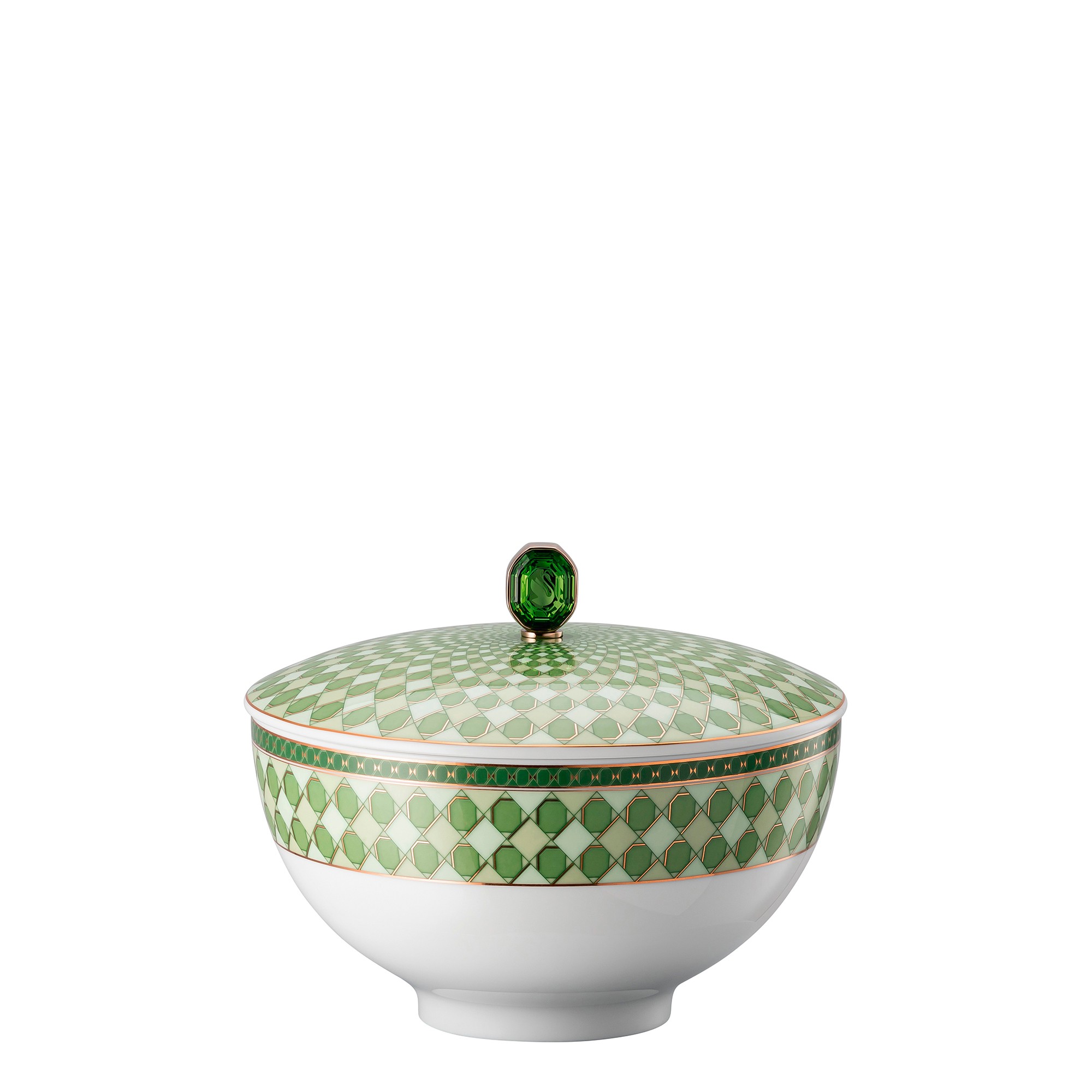 Чаша суповая с крышкой 15см от Signum by Swarovski "Fern" Rosenthal