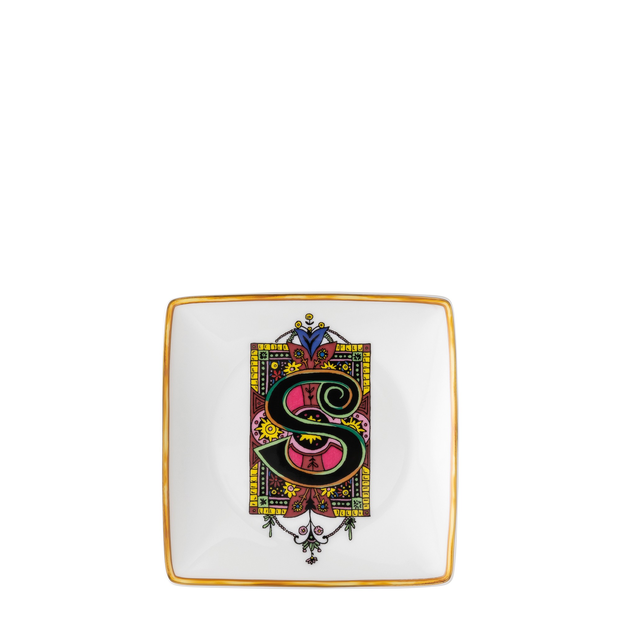 Чаша квадратная "S" 12см серии Versace Holiday Alphabet Rosenthal Versace