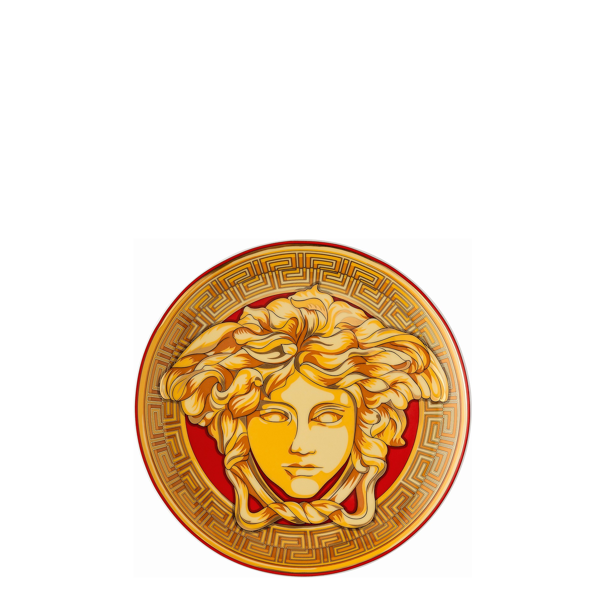 Тарелка десертная 17см от Christmas "Medusa Amplified Golden Coin" Rosenthal Versace