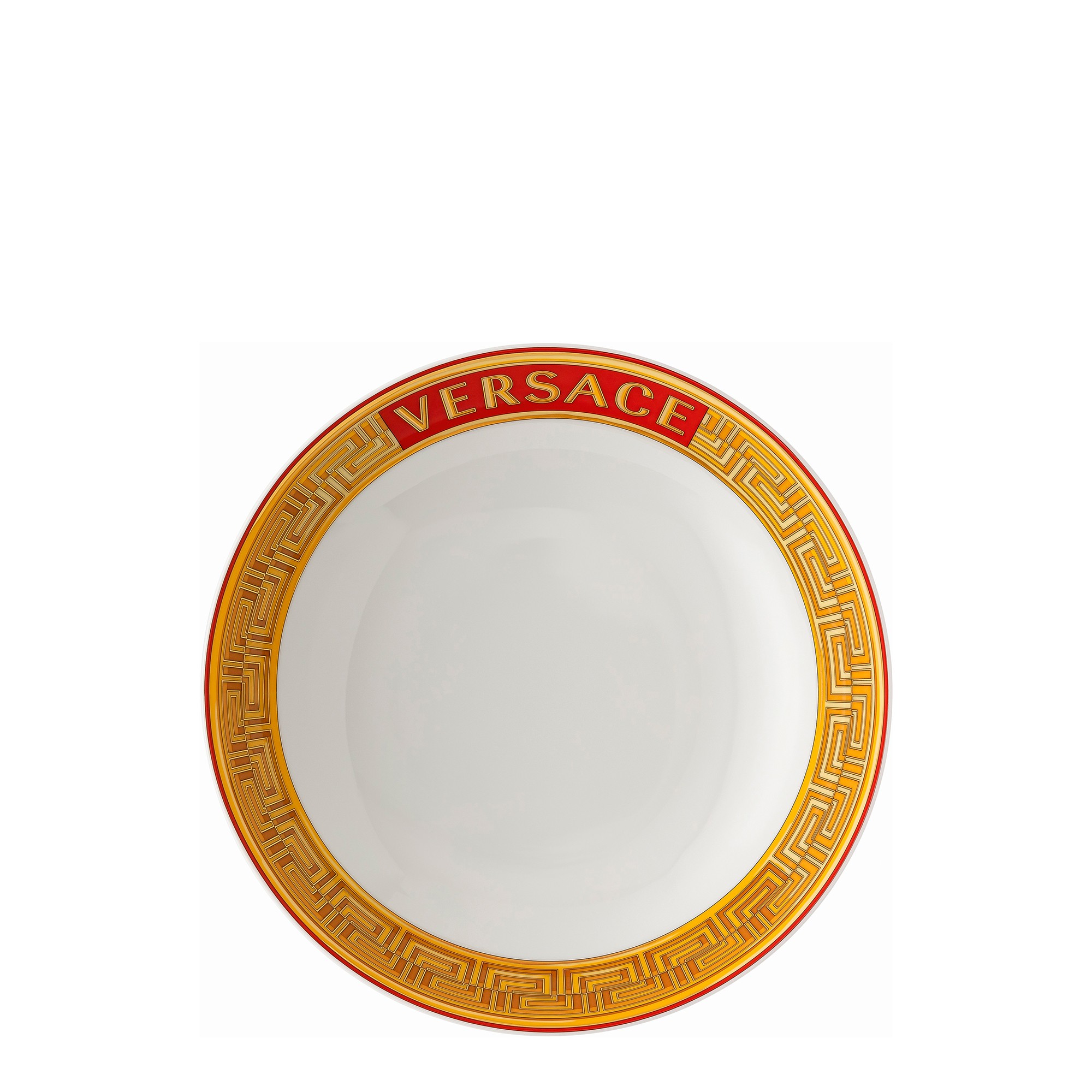 Тарелка суповая 22см от Christmas "Medusa Amplified Golden Coin" Rosenthal Versace