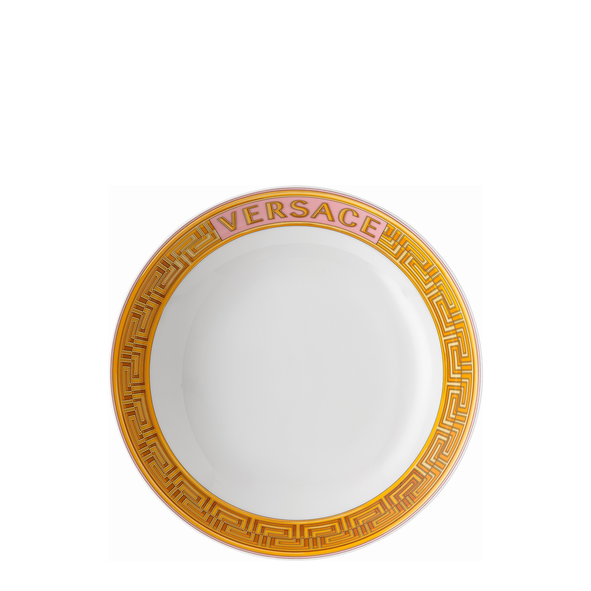 Тарелка суповая 22см от Medusa Amplified "Pink Coin" Rosenthal Versace