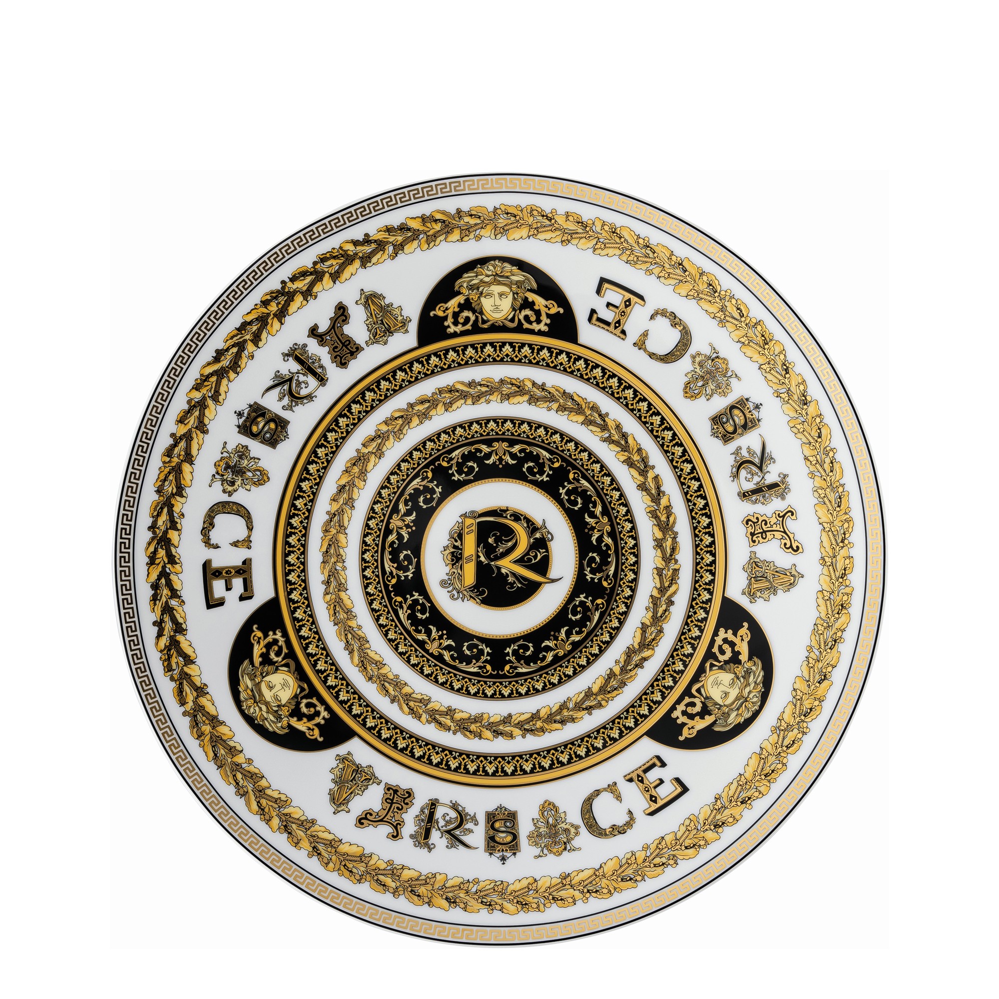 Тарелка подстановочная "R" 33см от Virtus Alphabet Rosenthal Versace