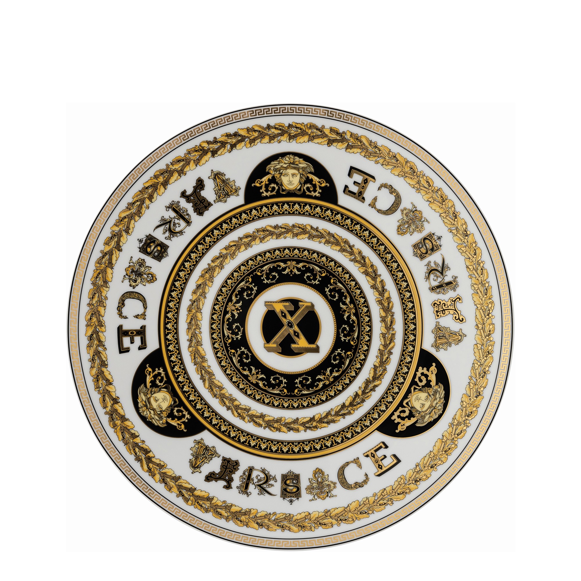 Тарелка подстановочная "X" 33см от Virtus Alphabet Rosenthal Versace
