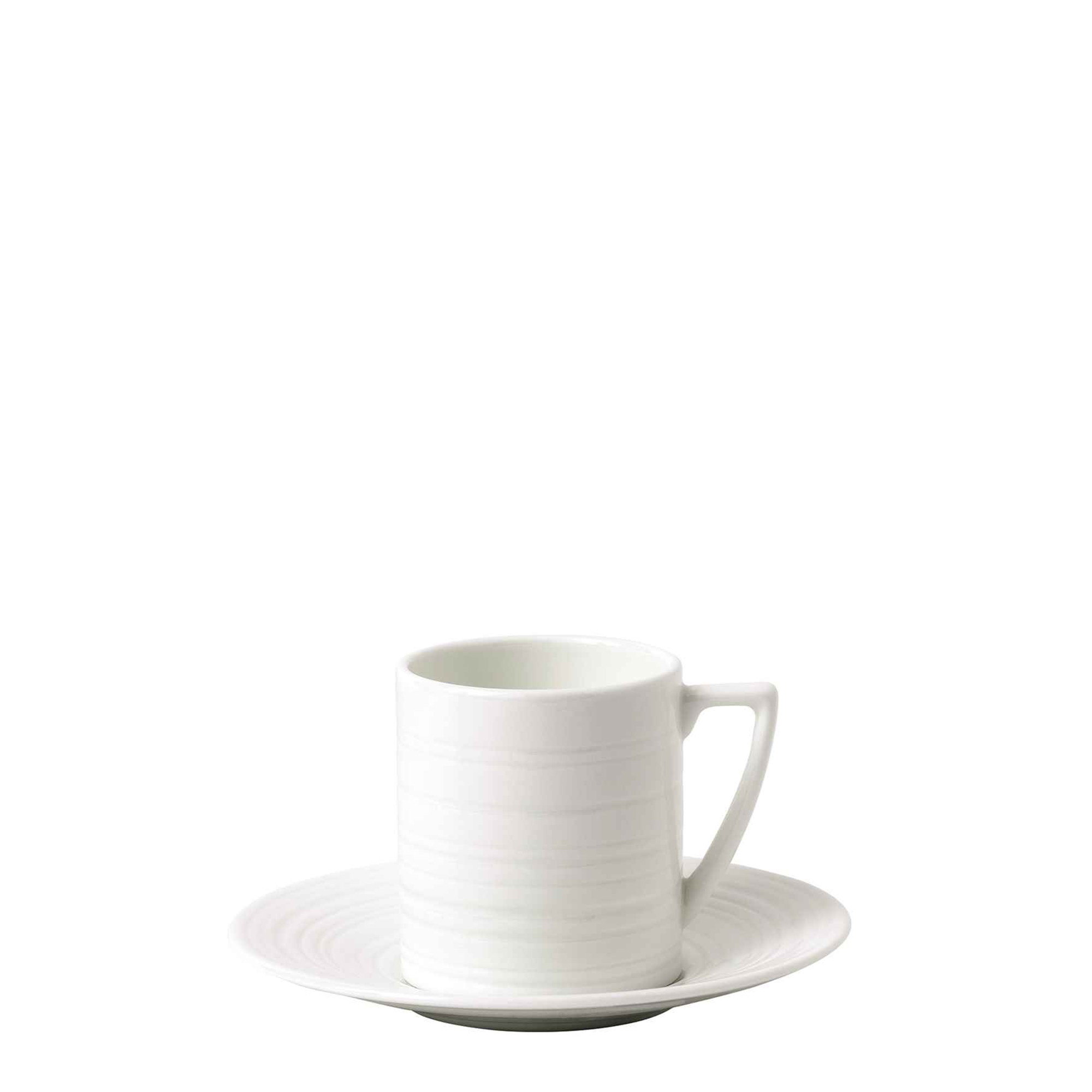 Чашка эспрессо с блюдцем 80мл от Jasper Conran - "White Strata" Wedgwood