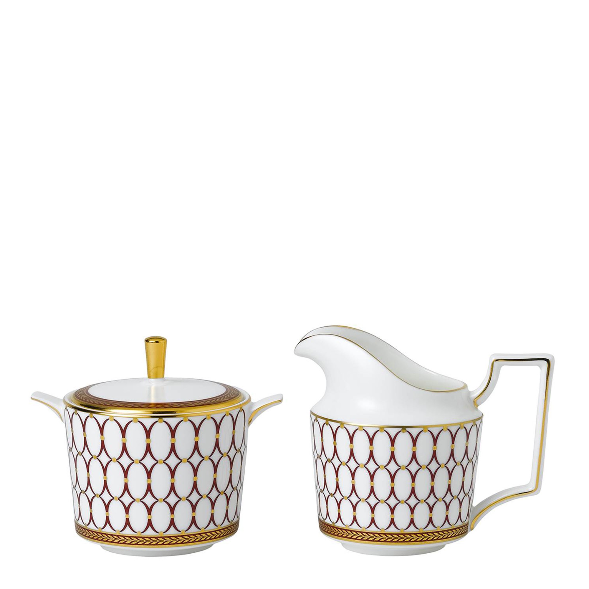 Сахарница и молочник от Renaissance Red Wedgwood