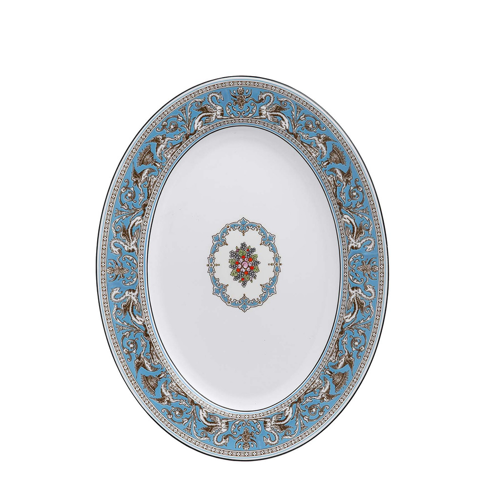 Блюдо овальное 35см серии Florentine Turquoise Wedgwood