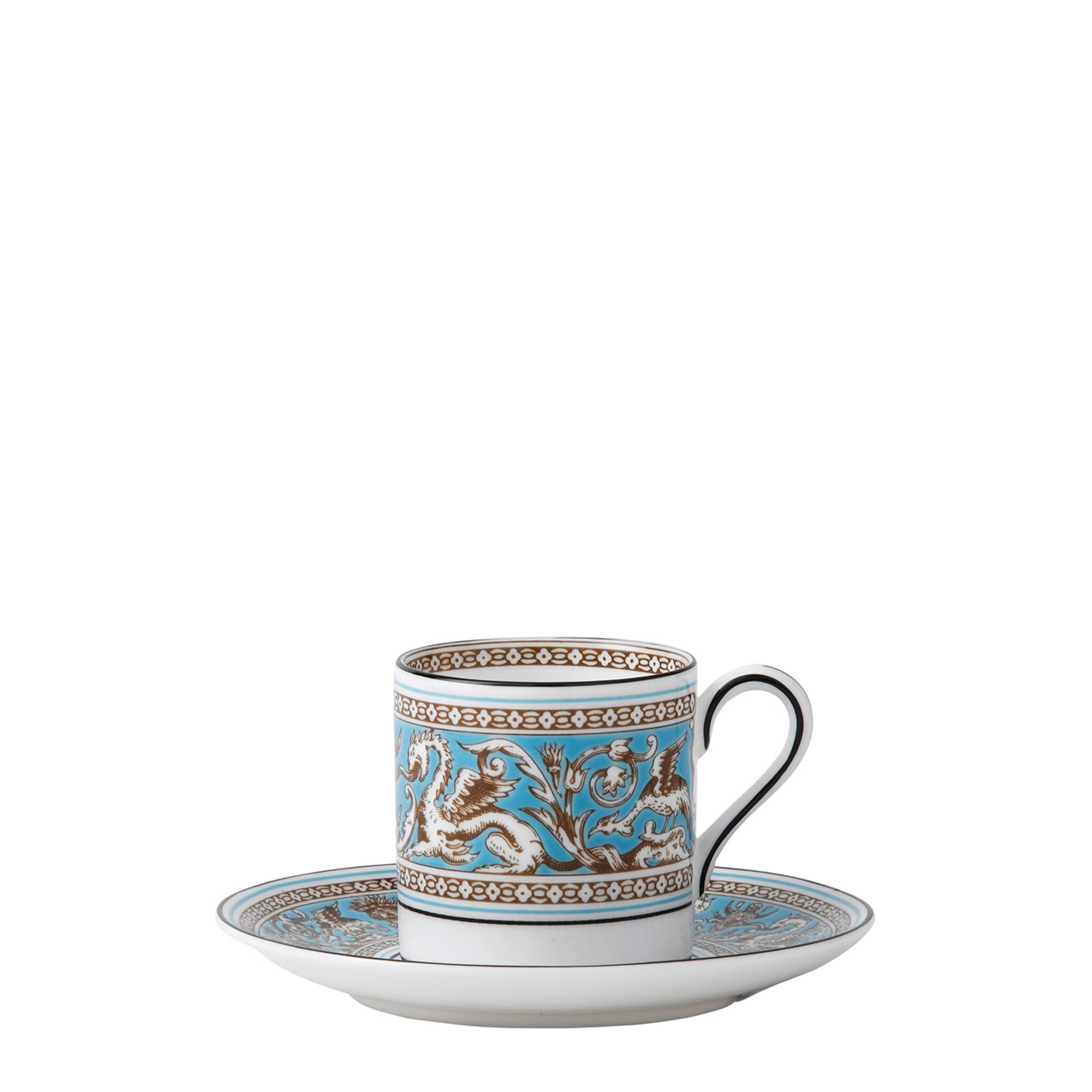 Чашка эспрессо с блюдцем 80мл серии Florentine Turquoise Wedgwood