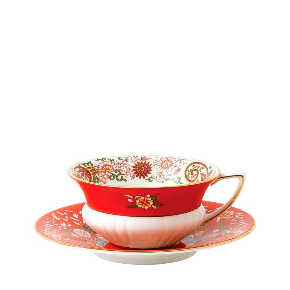 Чашка чайная с блюдцем 150мл серии Wonderlust "Crimson Orient" Wedgwood